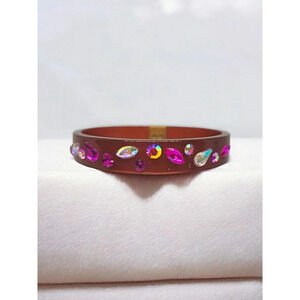 J Crew Lucite & Rhinestone Bangle